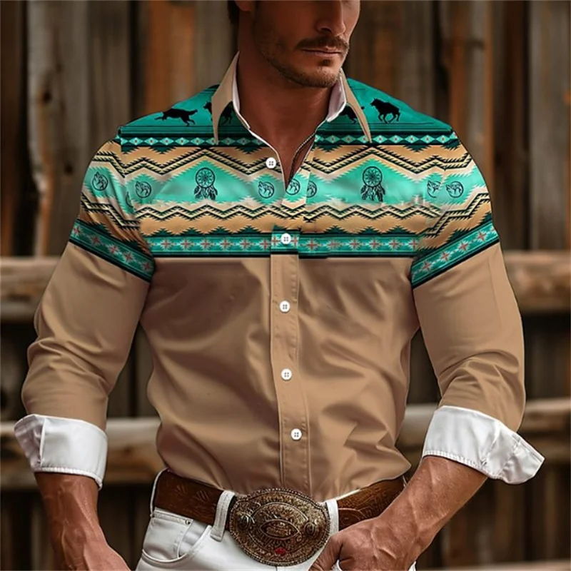 Camisas de moda Retro para hombre, Tops florales suaves, cómodos, rosa, azul, verde, informales, para exteriores, tallas grandes europeas