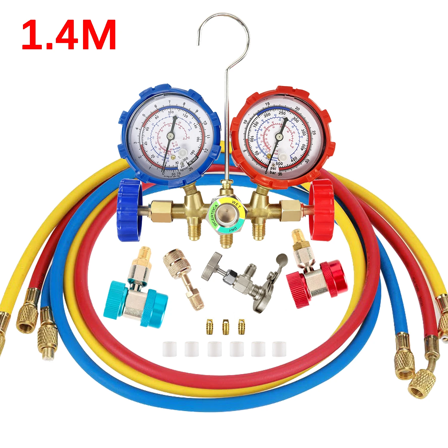R404A R134a AC Diagnostic collettore manometro Set aria condizionata refrigerante fluoruro pressione tabella manometro Tester industria Hardware