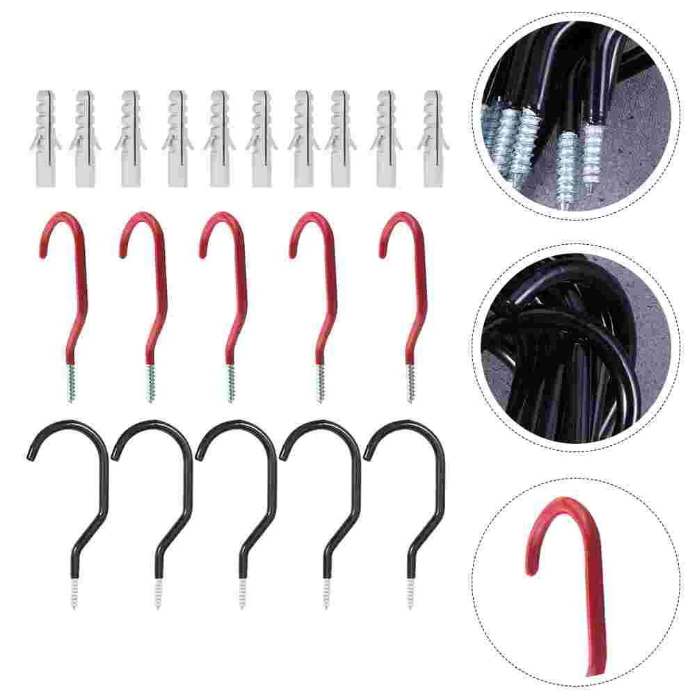 10 Sets Bike Wall Mount Rack Hooks Garage Flower Pot Hangers Coat Bicycles Storage Holder Steel Screw-in Plant