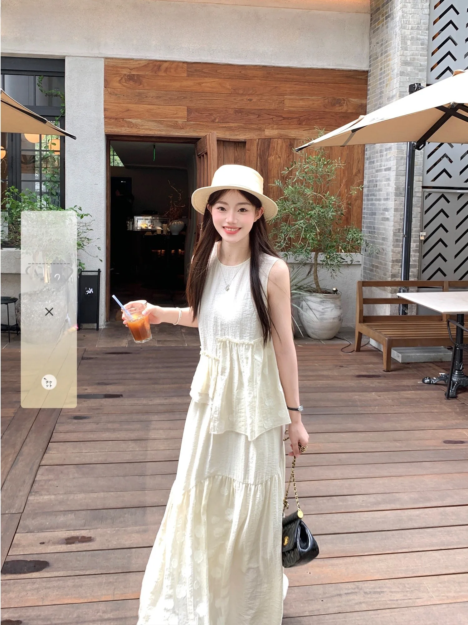 

Fashionable Spring Summer Women's Set with Wood Grain Splicing Polka Dot Design Casual Style High Waist Pants