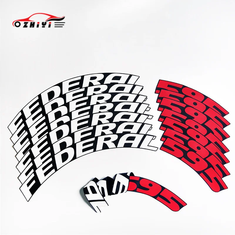 Car Styling Tire Letters Sticker for FEDERAL 595 Wheel Tires Lettering Decorative Decals Pvc Waterproof Motorcycle Stickers