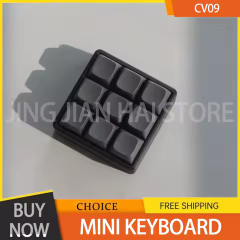 CV09 Custom DIY 9Key Mini Keyboard QMK Firmware Layout Prog Rammable VIA Key Hot Plug Kit Customize RGB Macro Keys Keyboards