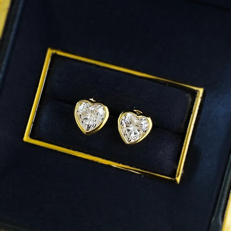 

S925 Silver European And American AliExpress Border 7*7mm Love Shaped Earnail Fashion Classic Item