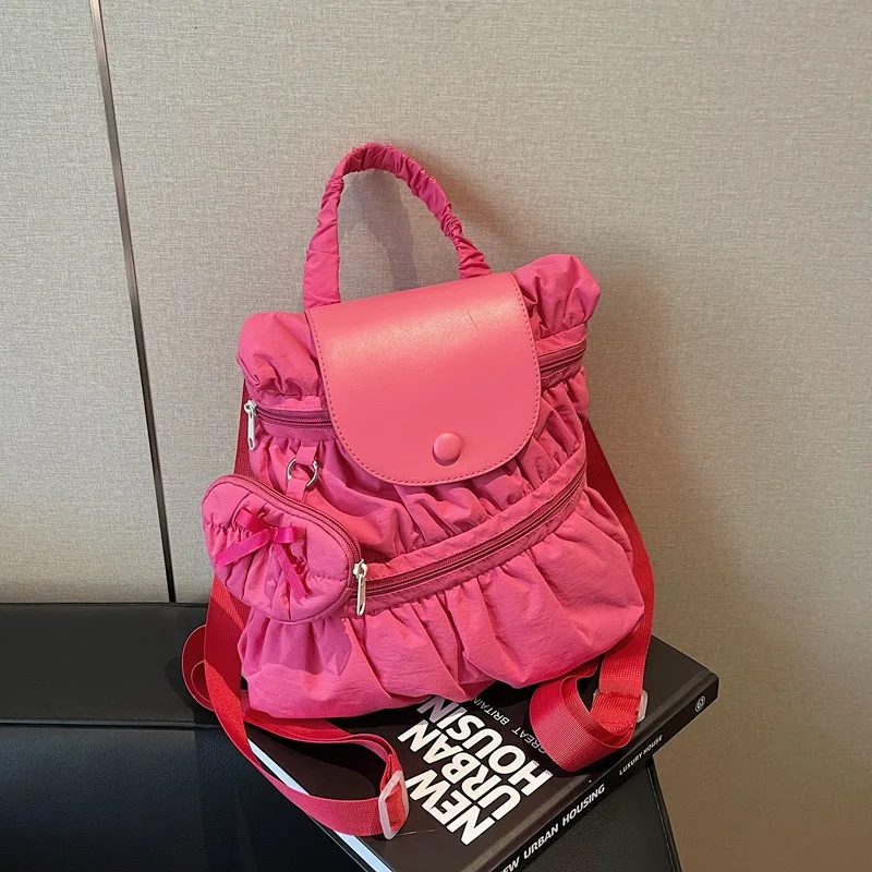 حقائب ظهر نسائية غير رسمية من النايلون 2025 حقائب مدرسية كورية للطلاب الجامعيين ذات سعة كبيرة حقائب ظهر خارجية للسيدات Mochilas