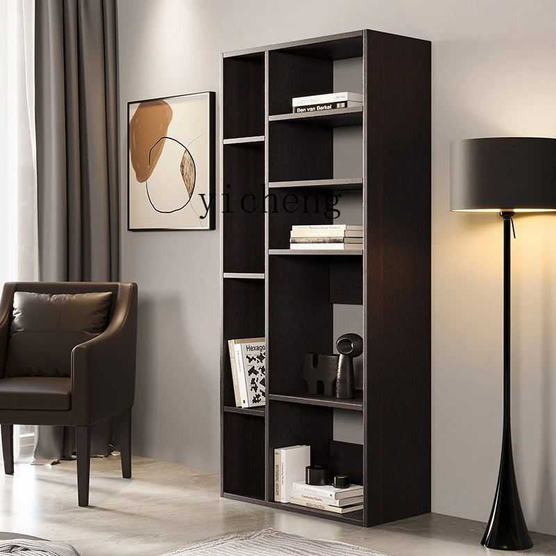 ZS-24 Bookcase Combination Display Cabinet Household Living Room Vertical Locker Storage Modern Light Luxury Lattice Cabinet