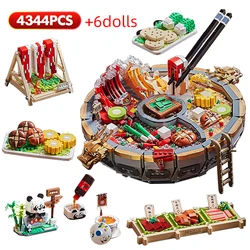 Loz Mini City Creative Food Series Sichuan Hotpot Puzzle Building Blocks Hotpot Figure Bricks Toys for Children Birthday Gift