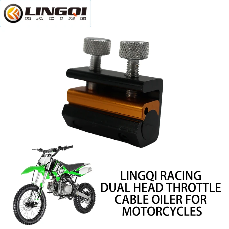 LINGQI RACING Motorcycle Throttle Cable Oiler Luber Clutch Brake Cables Lube For Universal Dirt Pit Bike Scooter Motorbike