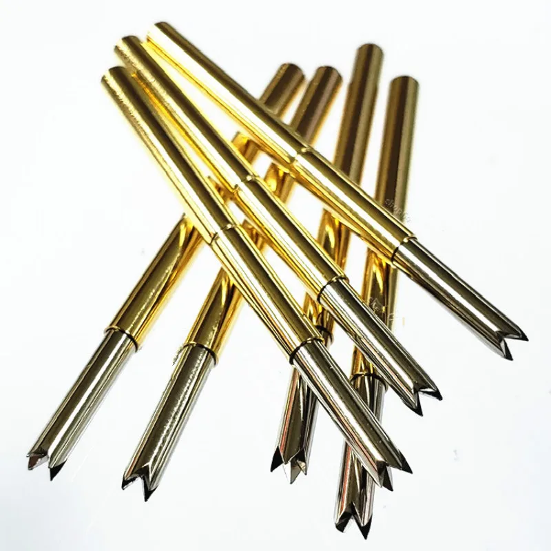 100 Pcs/pack P156-Q1 Four-jaw Plum Blossom Spring Test Probe Needle Tube Outer Diameter 2.36mm Length 34mm Pogo Pin