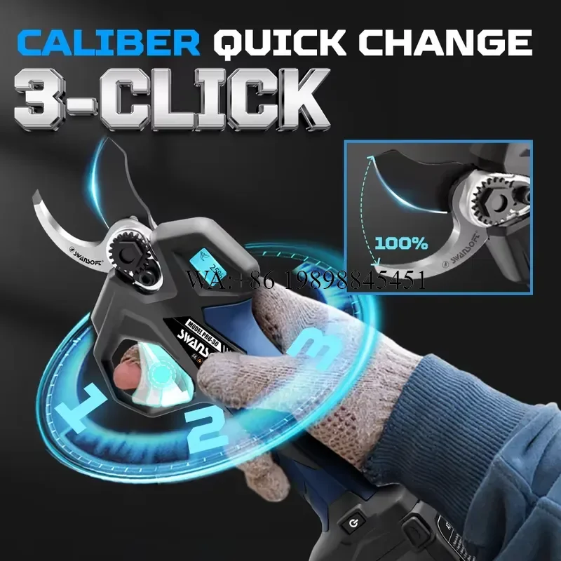 WMWMNU 30mm Cordless Bonsai Pruning Scissors Efficient Garden Tools with Lithium-Ion Battery for Tree Branches and Pruning