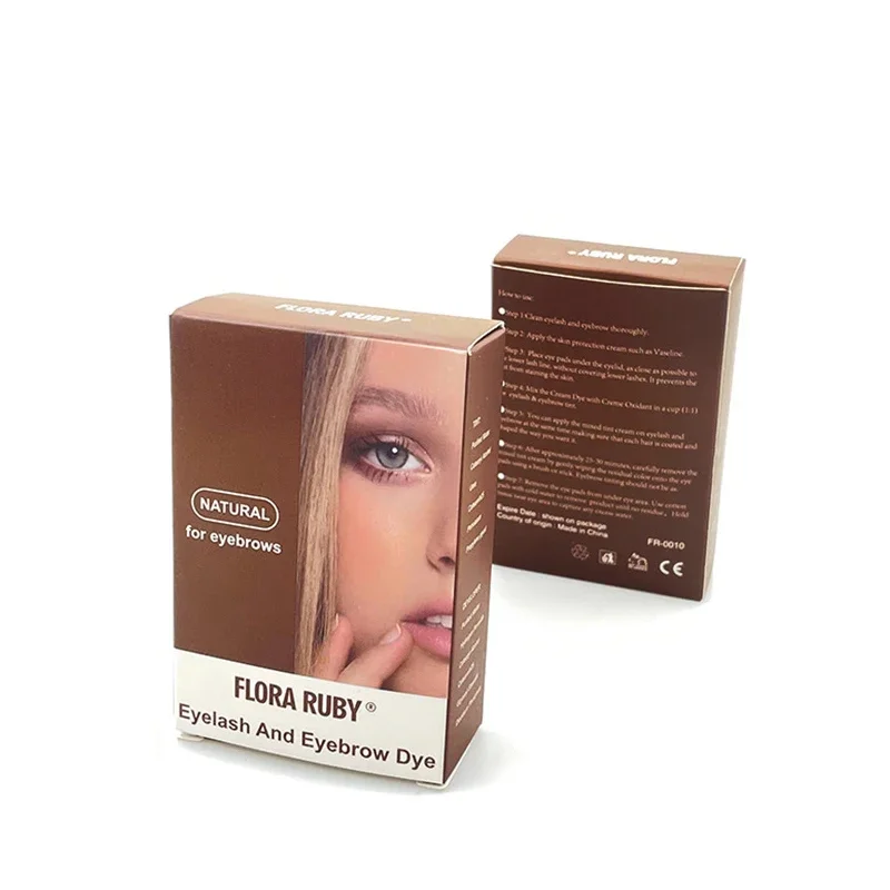 Salone di bellezza Ciglia Sopracciglio Tintura Tinta Gel Ciglia Marrone Nero/Marrone Colore Tinta Crema Kit Tintura Rapida Facile 1 Scatola