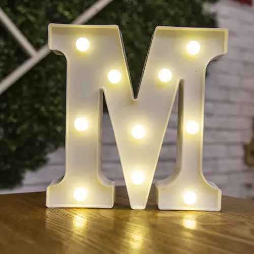 Alphabet Letter LED Nights Lights Number Lamp Decor Party Room Birthday Wall Wedding Home Decorations Personalised Ornaments - Image 9
