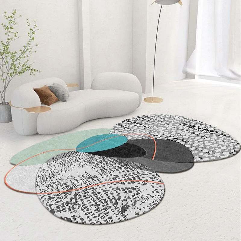 Light Luxury Irregular Shape Rug Nordic Living Room Rugs Simple Bedroom Decor Bedside Carpet Large Area Cloakroom Study Carpets