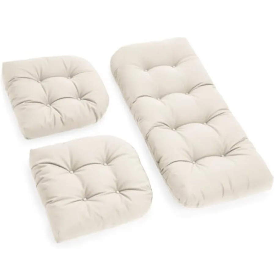 

Всепогодные уличные подушки для плетеных стульев, 3 штуки, водонепроницаемые, для садовой мебели и комплектов для сидения вдвоем