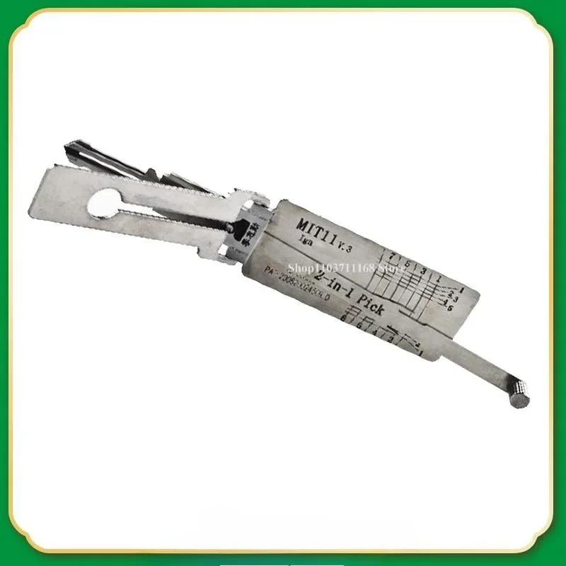 Lishi MIT11V.3 2in1 Decoder and Pick Is Designed for Mitsubishi for Souest for Chrysler for Dodge [Flat 8 Cut] Lock Picking Tool