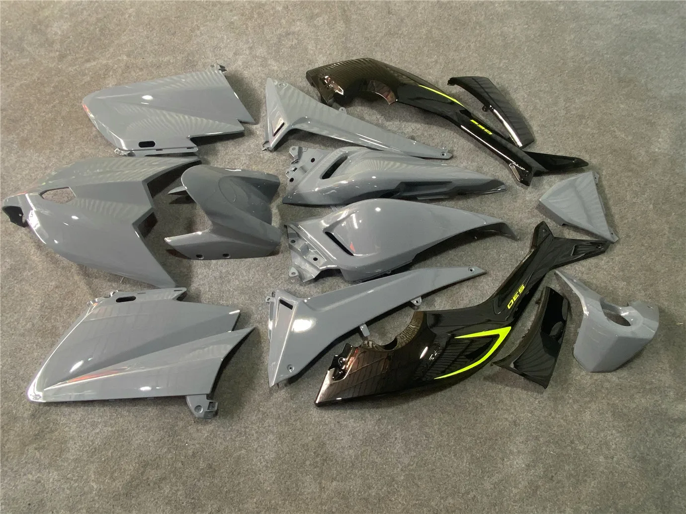 Motorcycle Fairing Kit Suitable for Yamaha TMAX530 12-14 Years 530 2012 2013 2014 Body fairing Cement gray bright black