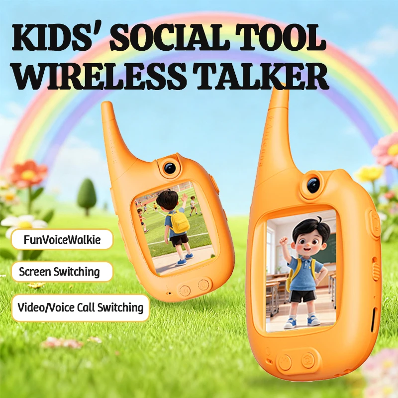 video-walkie-talkies-for-kids-2-pack-video-chat-20-inch-voice-changer-walkies-talkies-indoor-and-outdoor-gifts-for-boys-girl