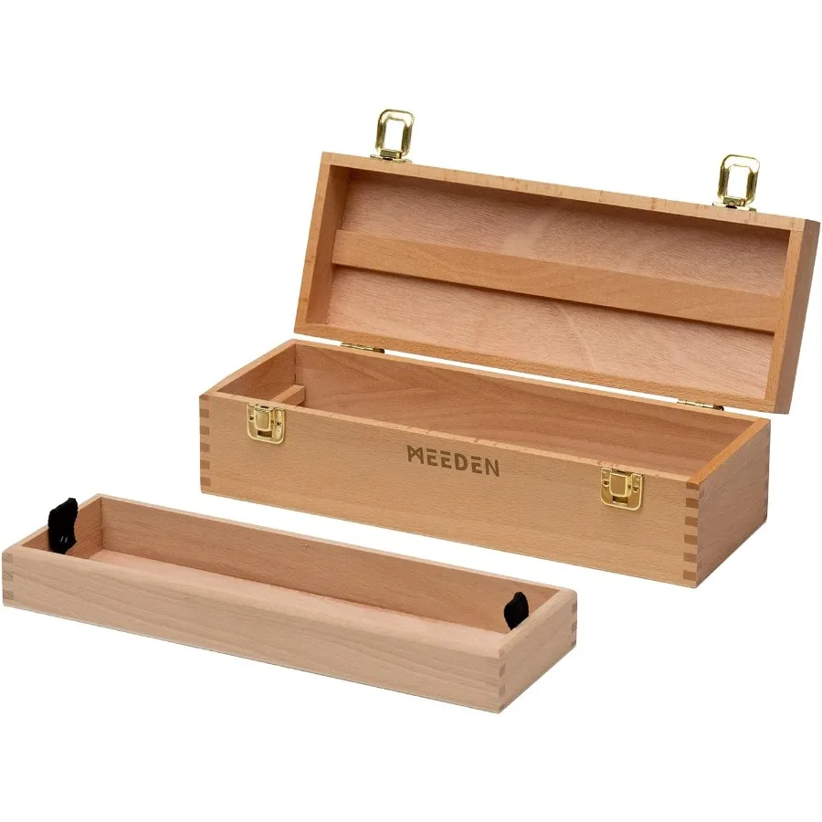 

Medium Art Supply Storage Box with Multi-Function Design and Lift-Out Trays for Organizing Paint Brushes Pencils Pastels and Ot