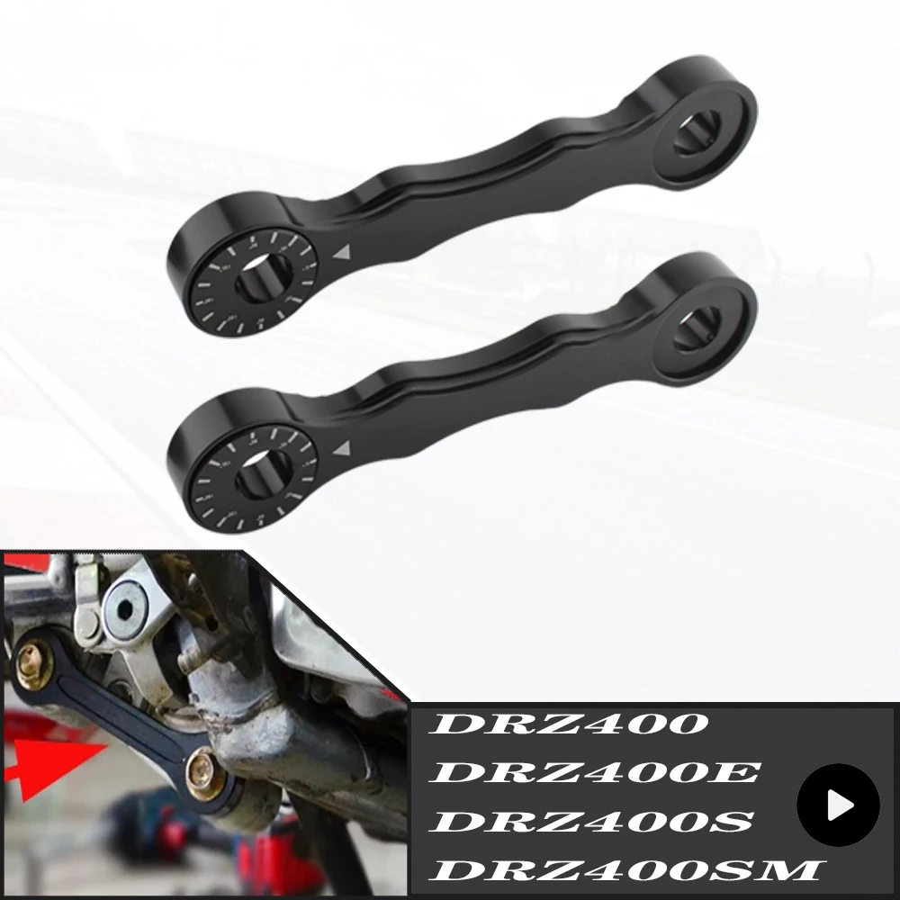 For Suzuki DRZ400 DRZ400E DRZ400S DRZ400SM DRZ 400 E S SM 2000-2017 RM125 RM200 1996-2000 Adjustable Linkage Lowering Link Kit