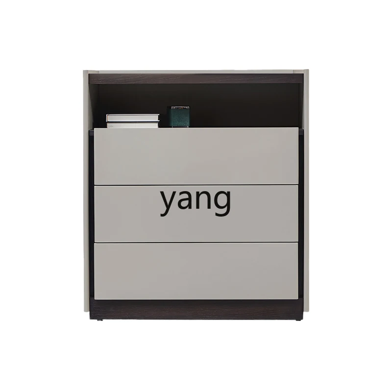 

LMM Modern Light Luxury Solid Wood Minimalist Chest of Drawer Storage Bedroom Storage TV Cabinet Gray