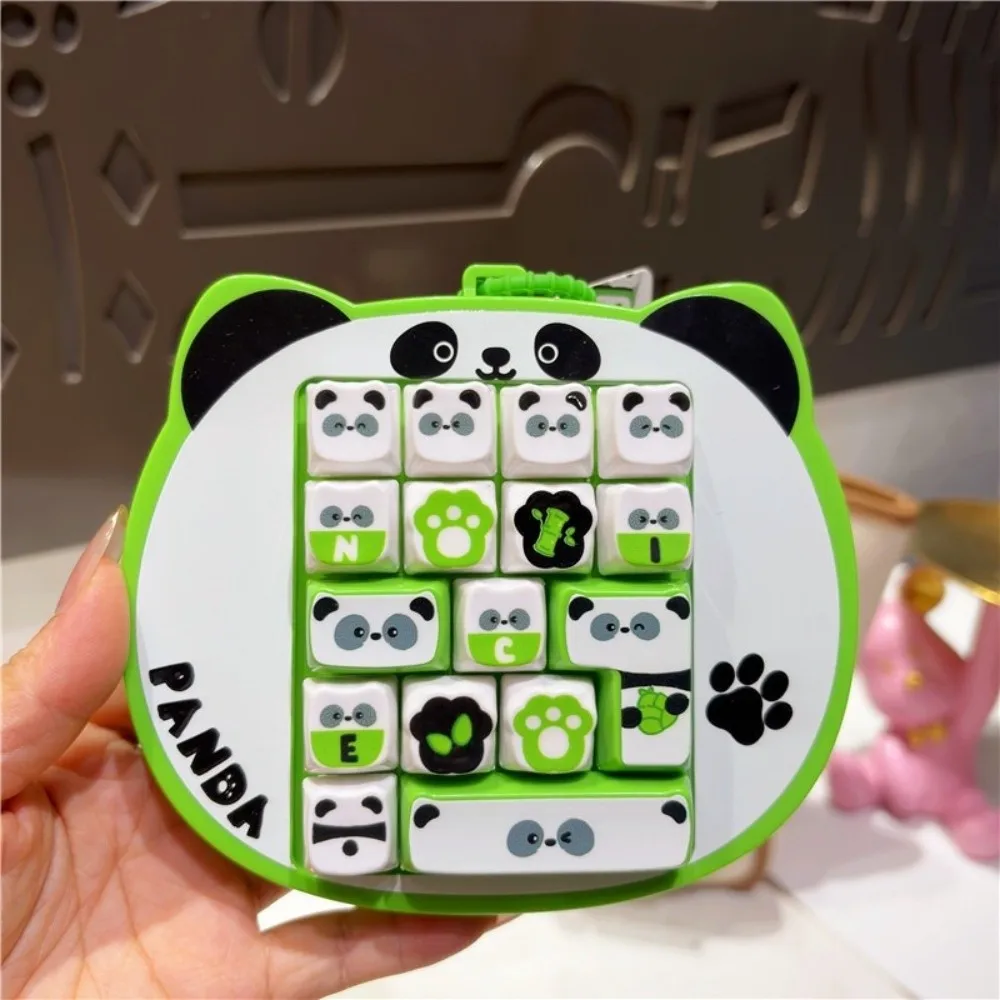 Cartoon 16-Tasten-Tastatur-Schlüsselanhänger Panda Clicker Sound Tastatur-Clicker Schlüsselanhänger mit Drucktasten Tragbarer Fingerspitzen-Knopf-Schlüsselring – Detail 7