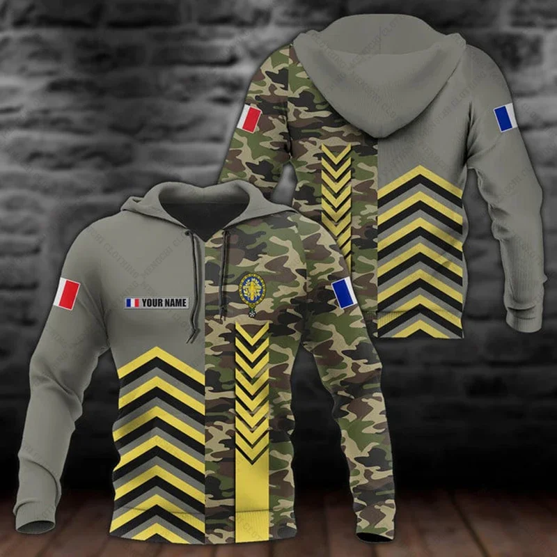 

Customize France Speed Style Camouflage Hoodies For Male Loose Men's Fashion Sweatshirts Casual Clothing Oversized Streetwear