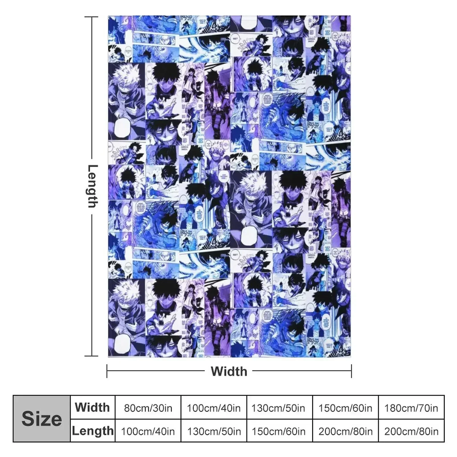 DABI MANGA PANEL COLLAGE Throw Blanket Furrys Luxury Thermals For Travel Furry Blankets