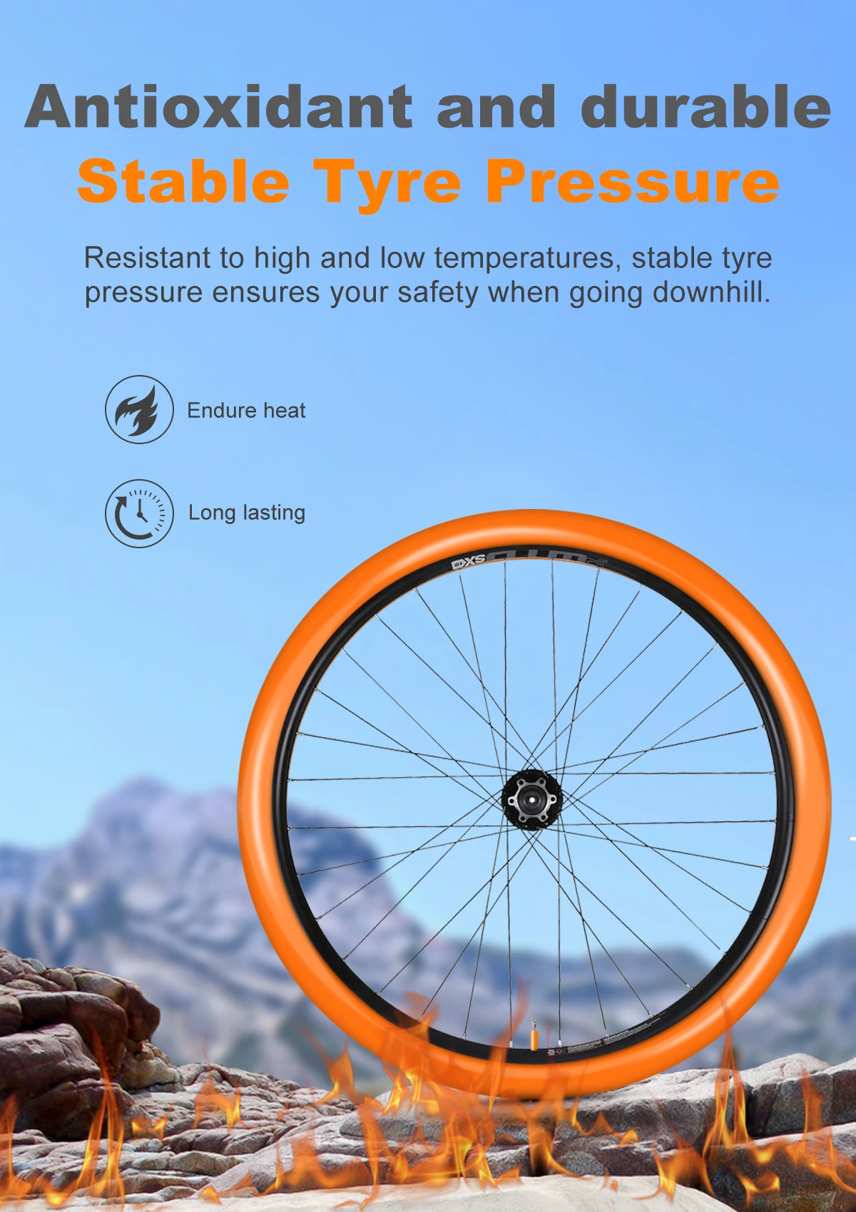 CYCLAMI Ultraleichter Fahrradschlauch 26 27,5 29 Zoll MTB Fahrrad TPU Material Reifen 45 mm französisches Ventil Superleicht Anti-Oxidation – Detail 8