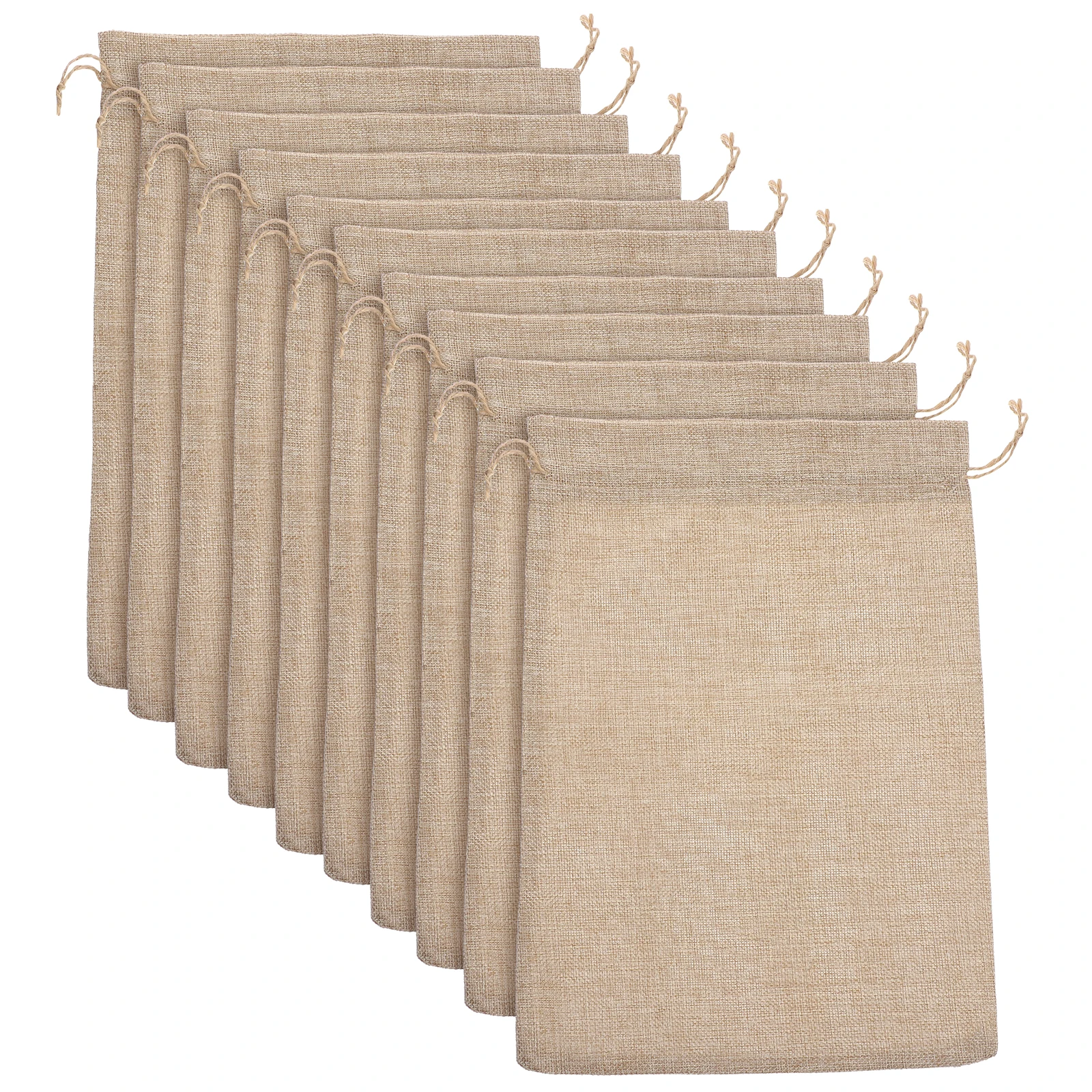 

10 Pcs Burlap Gift Bag Treat Bags Packaging Multi-function Drawstring Wedding Favor Party Fall