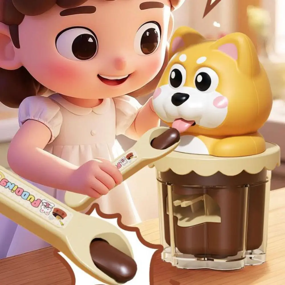 

Food Feeding Pudding Dog Set Feeding Toy Role Play Early Education Talking Pudding Dog Toy 3D Japanese Play House Toys Kids Gift