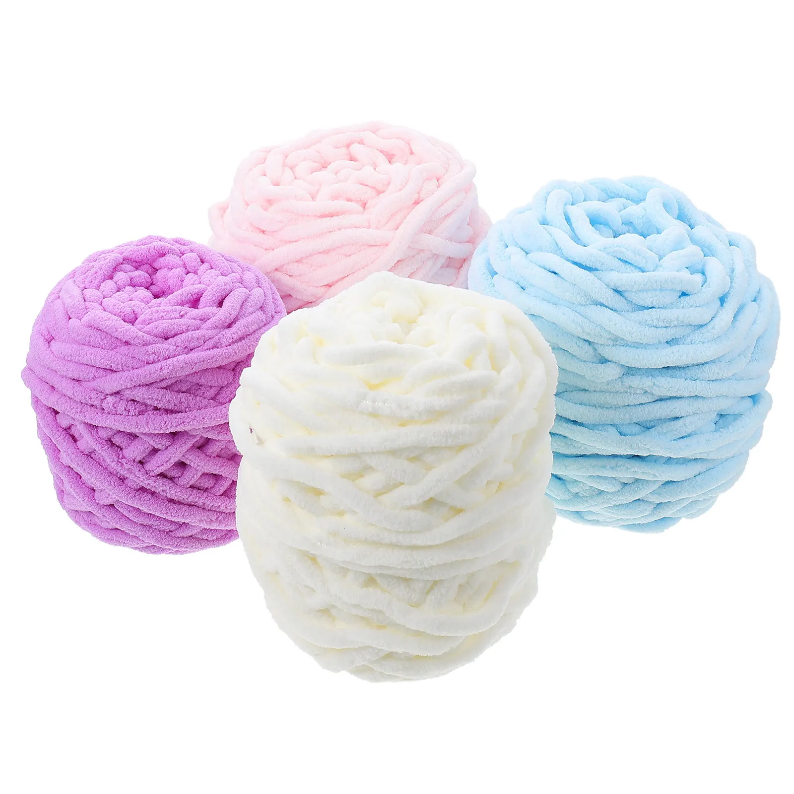 

4 Rolls Natural Breathable Cotton Woolen Yarn for Knitting Sweaters Scarves Neckwarmers Baby Blankets Socks Accessories