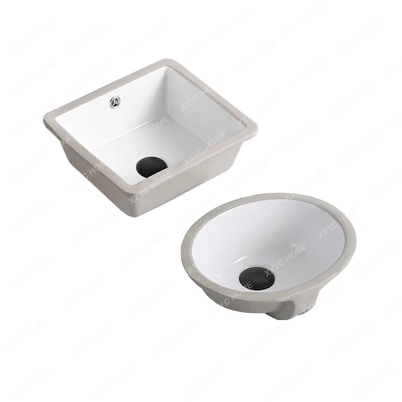 

Small Size Drop-in Sink Embedded Single Basin Small Apartment Ceramic Washbasin