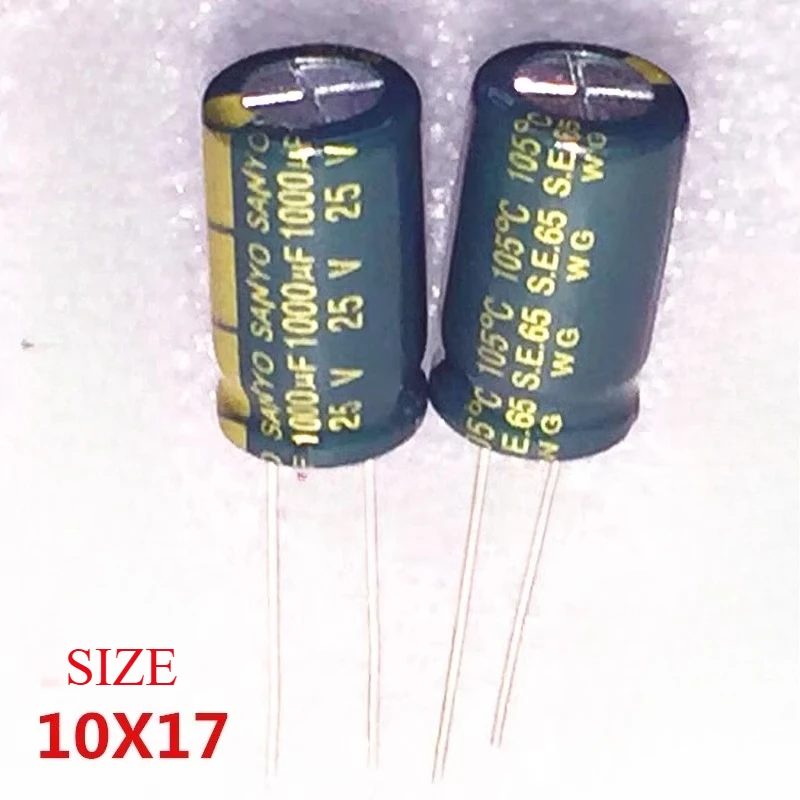 

2Pcs 25V1000UF high frequency low resistance LCD main board in-line electrolytic capacitor 1000UF 25v 10X16MM
