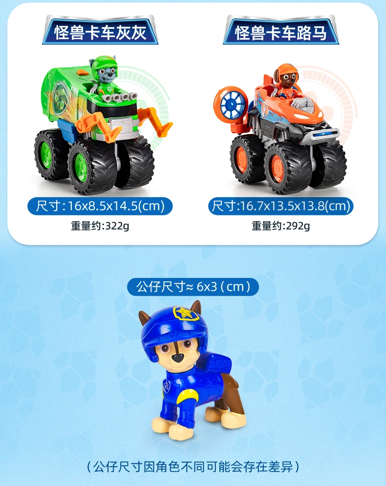 Original Paw Patrol Boomer Roxi Rescue Wheels BIG WHEELED TOY TRUCK mit Sammler-Actionfigur, Kinderspielzeug für Jungen und Mädchen – Detail 28