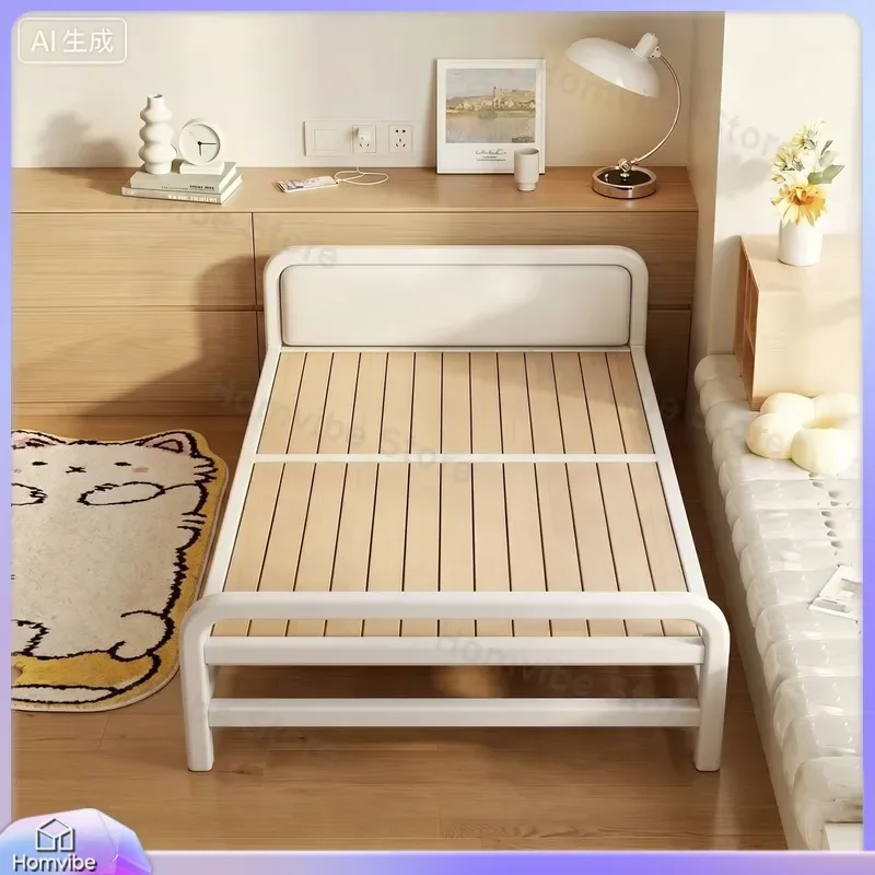 for Installation-free folding bed 1.2m single adult household small temporary bed 2026 new reinforced hardwood