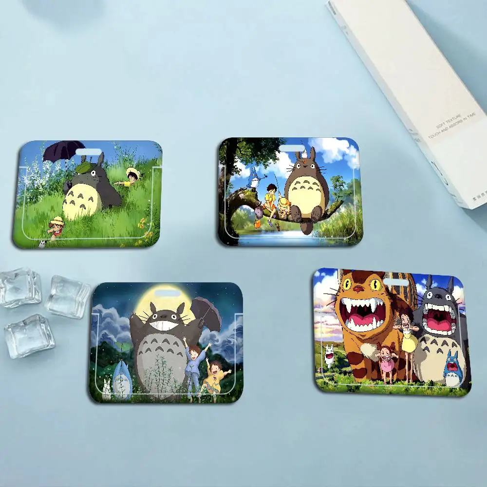 

Cartoon T-Totoro Badge Holder Lanyards Keychain Women New Cartoon Card Holders Neck Straps Student Credential For Gift