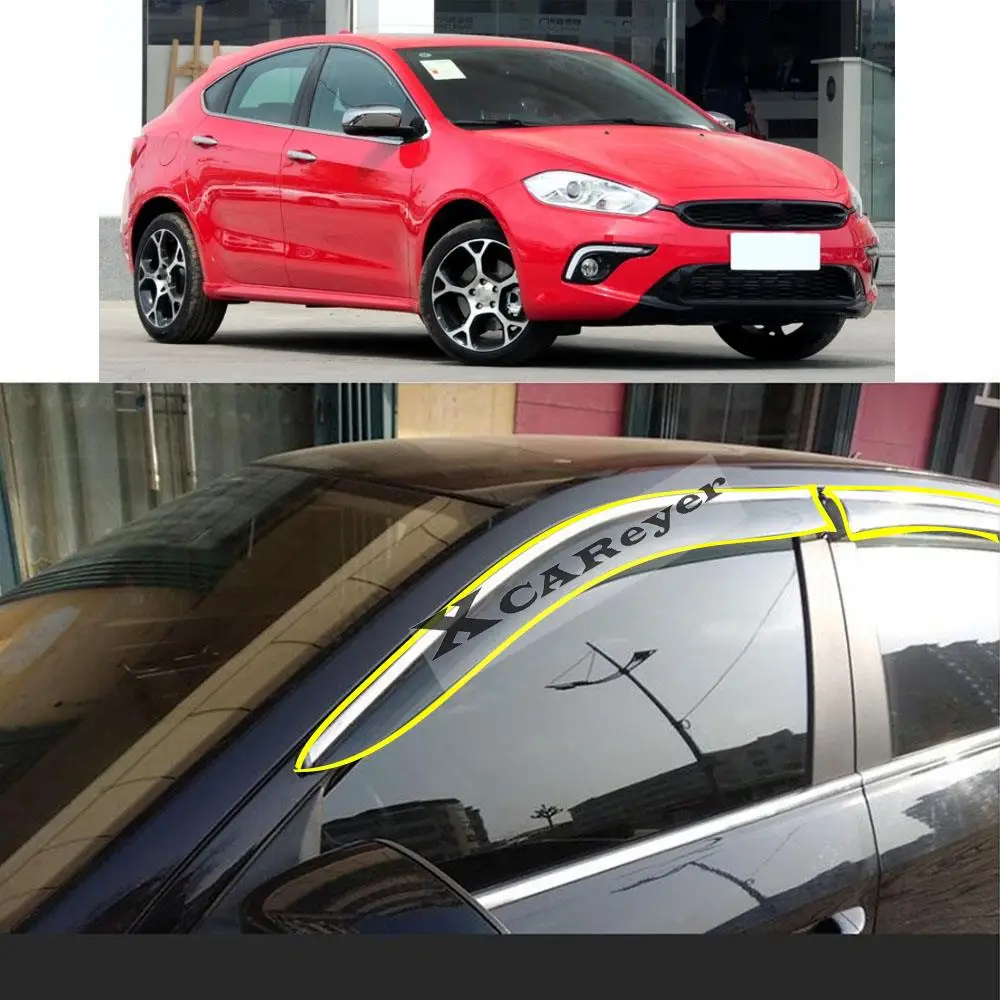 For FIAT Ottimo Hatchback 2014 2015 2016 2017 2018 2019 2020 Car Sticker Plastic Window Glass Wind Visor Rain/Sun Guard Vent