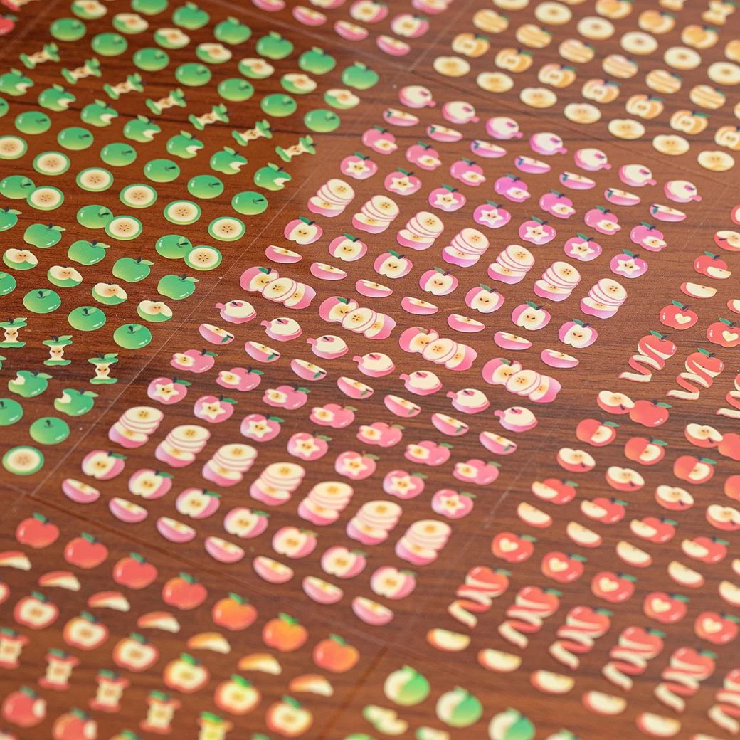 2 ورقة Kawaii أبل بوبو سلسلة يموت قطع ملصقات DIY بها بنفسك ألبوم Diary سجل القصاصات جراب هاتف مخطط كتيب اللوازم الجمالية