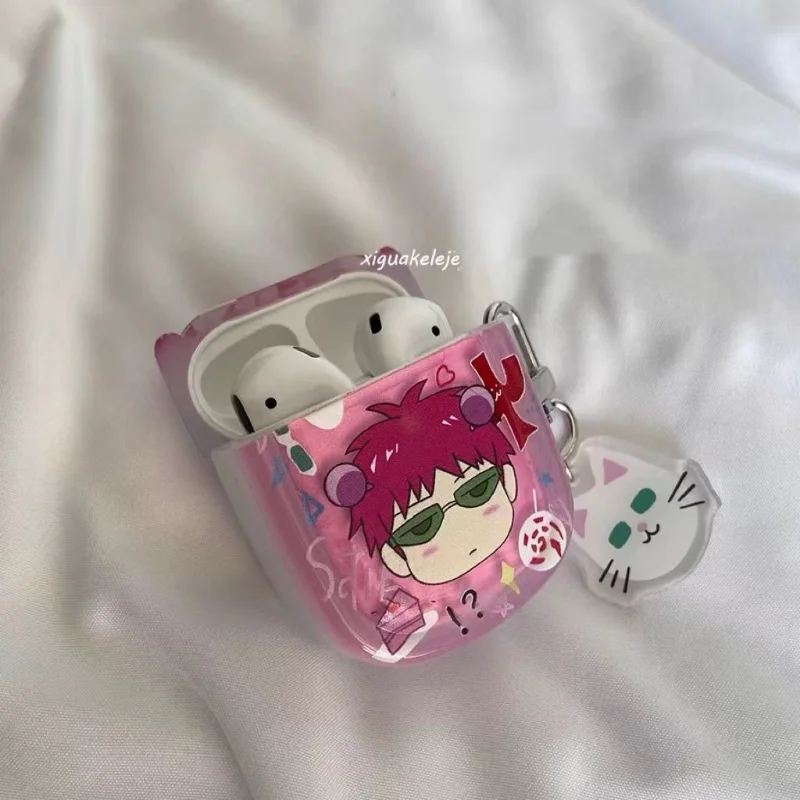 Anime Saiki Kusuo Creatieve Randapparatuur Apple Draadloze Bluetooth Airpods Pro Generatie 1 Headset Case Generatie 2 Generatie 3
