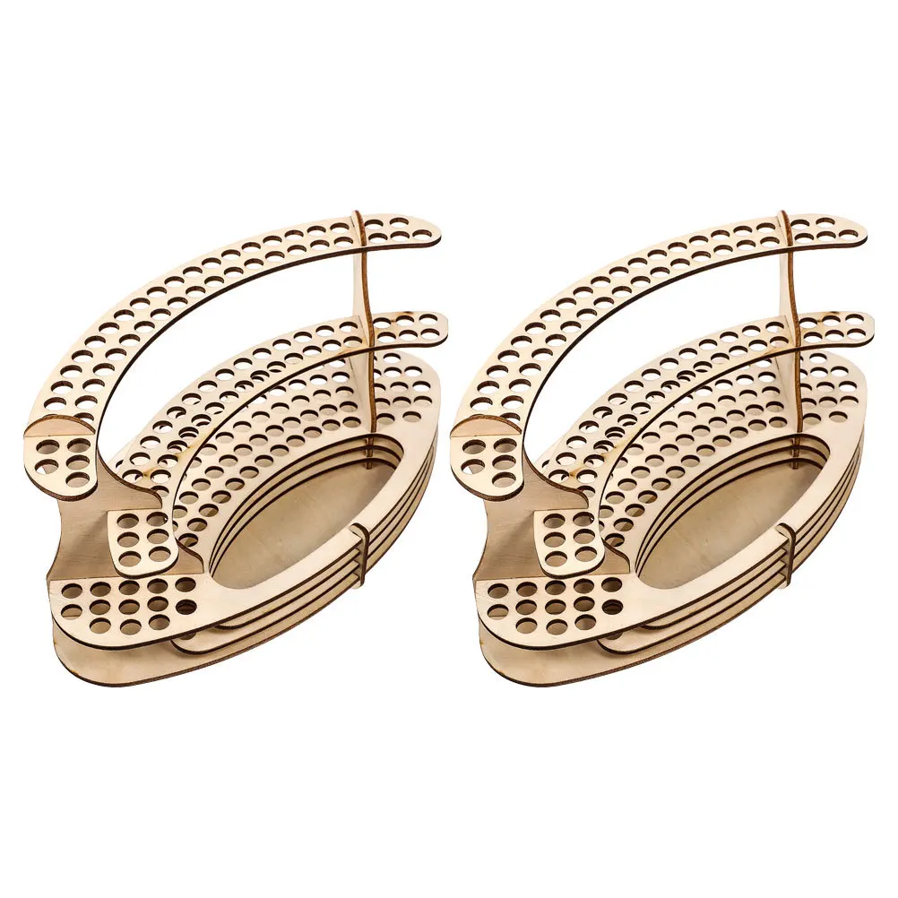 2Pcs Wooden Pen Display Rack Desktop Organizer Multi Slot Storage Stand Compact Pencil Holder Office Study Pen Holder