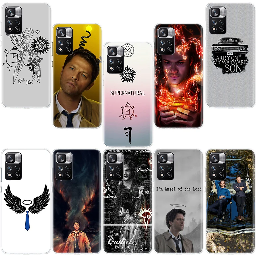

Angel Castiel Supernatural Phone Case For Redmi Note 13 12 Pro Plus 14 15 Pro 5G 11 11T 11E 11S 10 Pro 10S 9 9S Cover Cell Clear