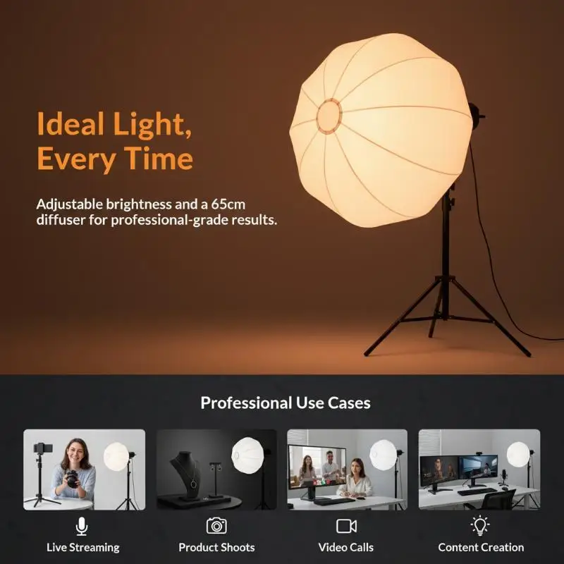 For Studio Flash Monolight Lighting Photo Live Streaming Softbox Softball Bowens Mount Photography Light Softbox
