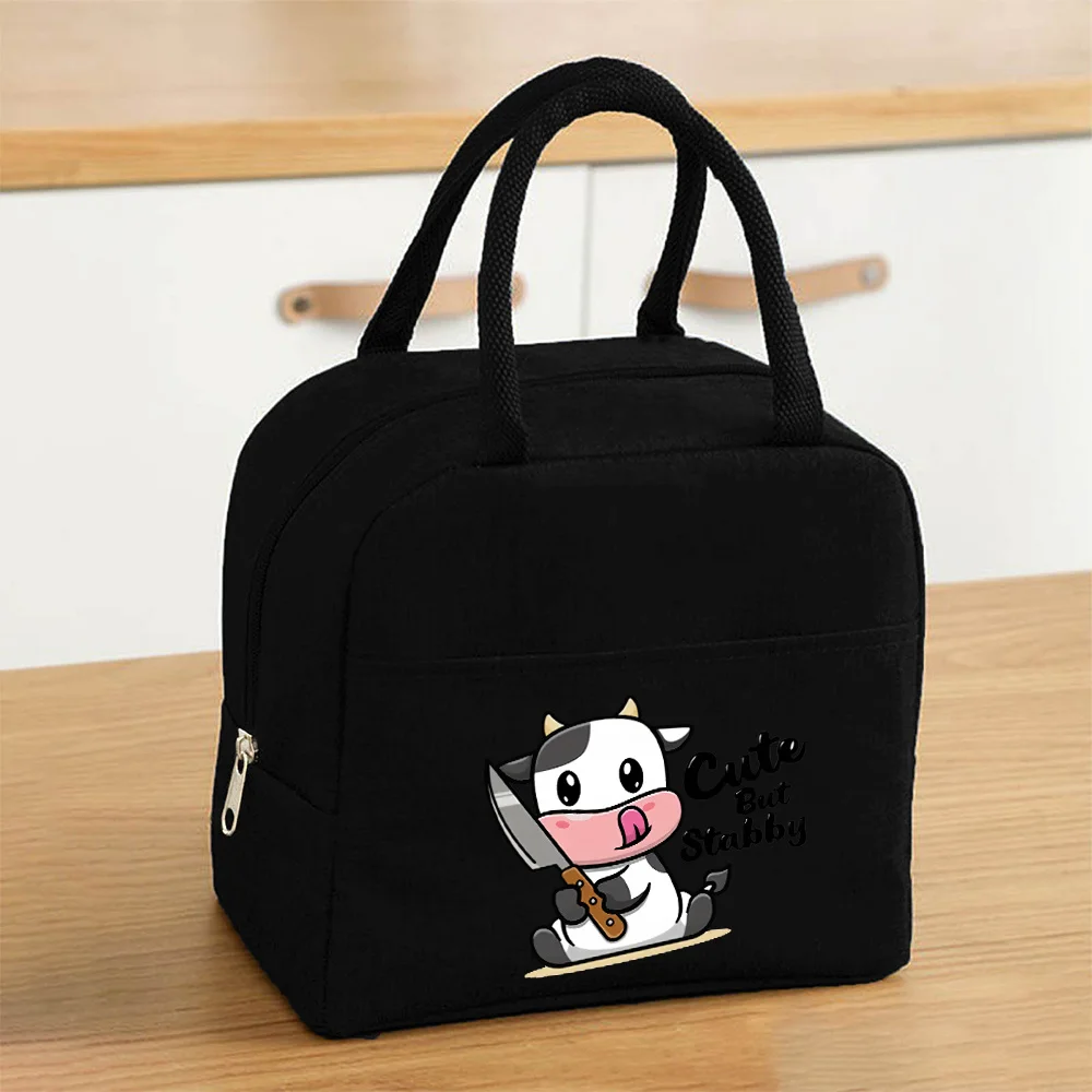1pc of a Humorous Cow-Themed Lunch Bag Design Easy to Carry Suitable for Work Or Travel Safe for Non-Food Items