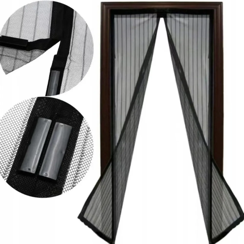 Magnetic Screen Door 80/90/100 Cms Window Curtains Magnetic Mosquito Net Automatic Closing Curtain Shades Home Textile Garden