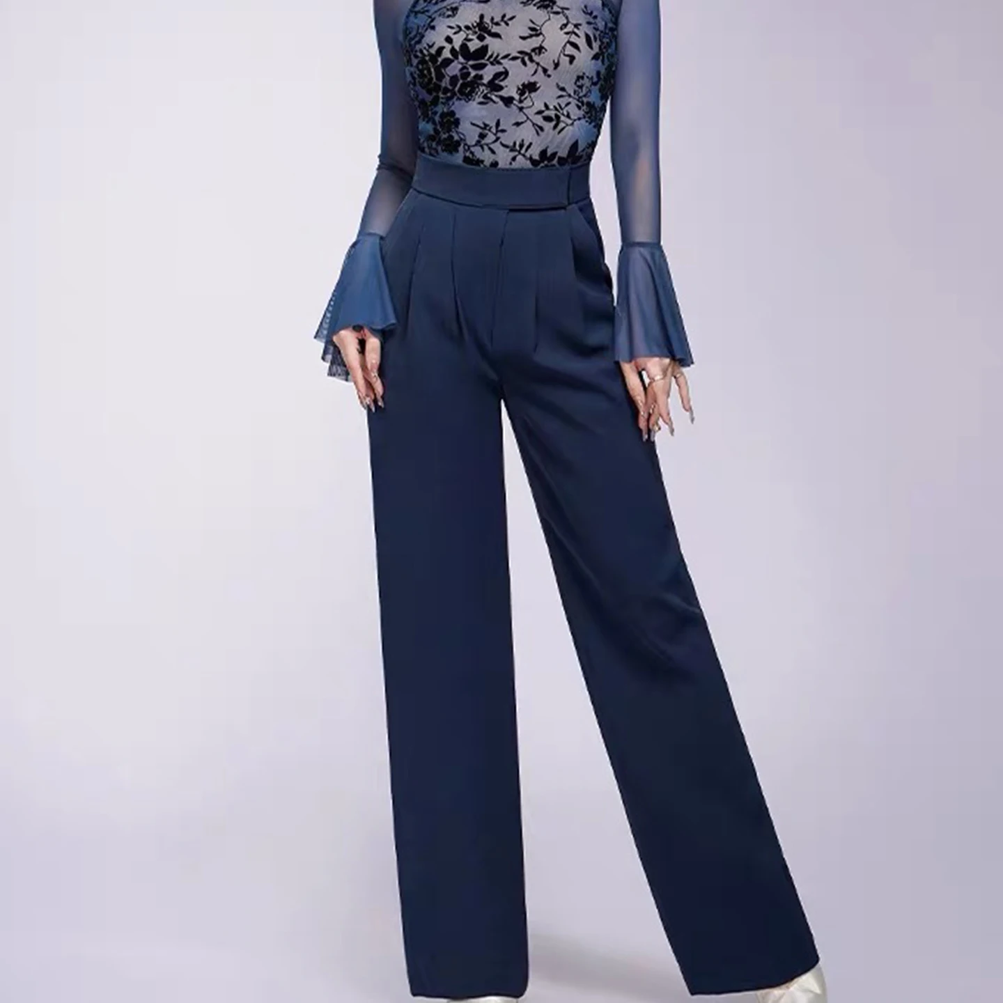 

Professional Latin Dance Modern Dance Pants Straight Leg Pants Women's Autumn Winter New Training Clothes