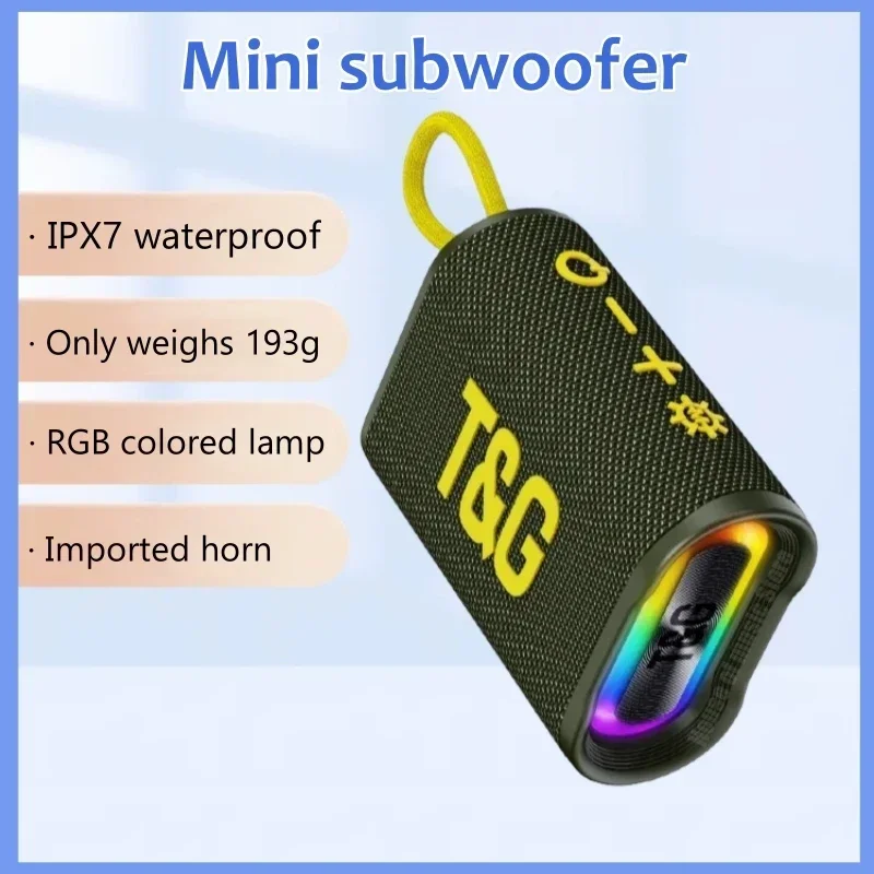 TG396 Mini Portable RGB Sound box outdoor IPX7 Waterproof Hi-fi High Quality Wireless Blue-tooth Speakers TWS stereo Subwoofer