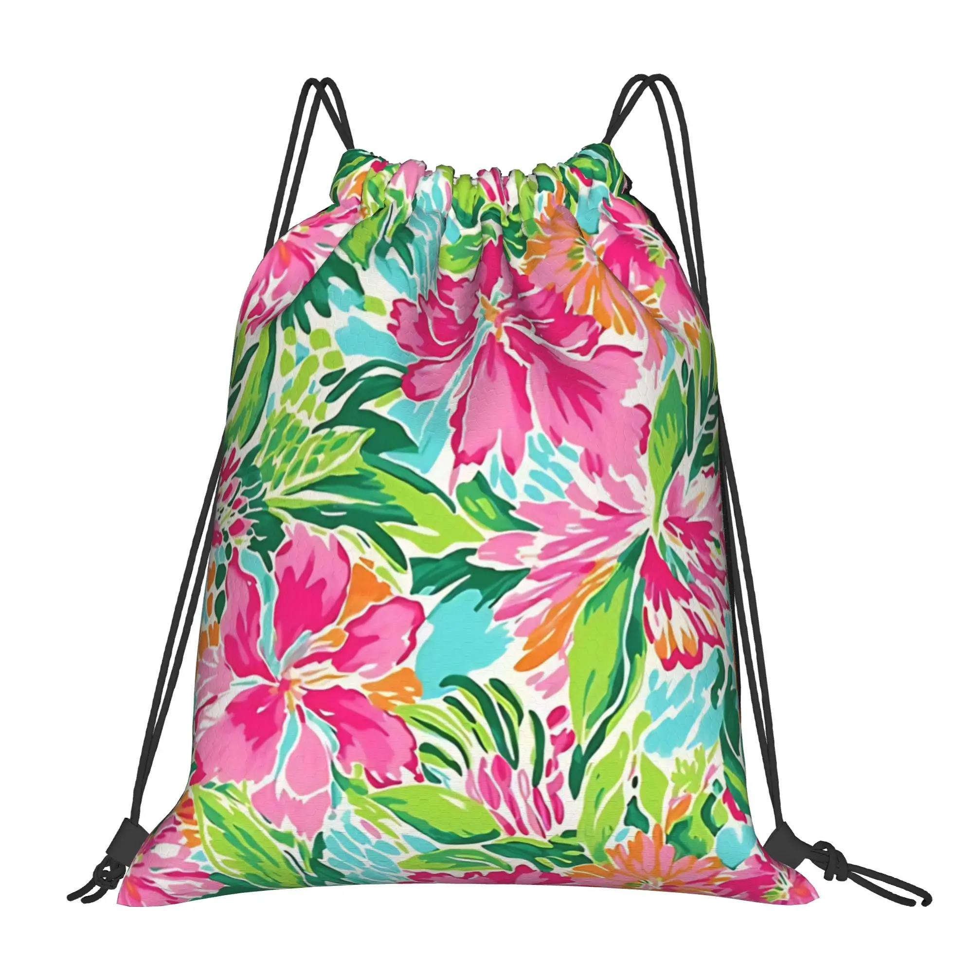 Floral South Carolina Girls Portable Hiking Riding Gym Drawstring Storage Sporty Backpacks