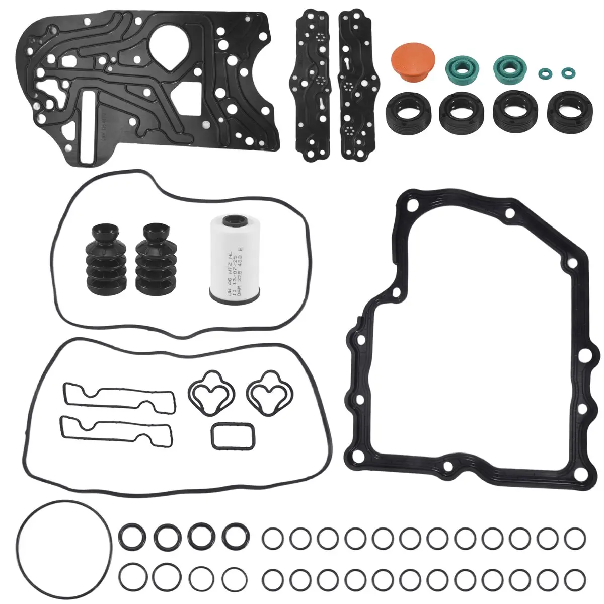 #01D 0AM for DSG DQ200 Gearbox Valve Body Seal Gasket Repair Kit for Audi Seat,0AM325066AE,(Metal + Plastic)