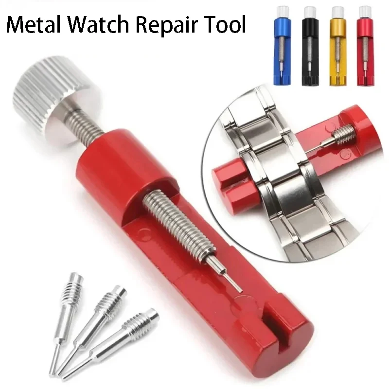 Metal Watch Repair Tool Adjusting Watch Strap Tool with Watch Pin Watchband Repair Detaching Device Watchs Repairing Accessories