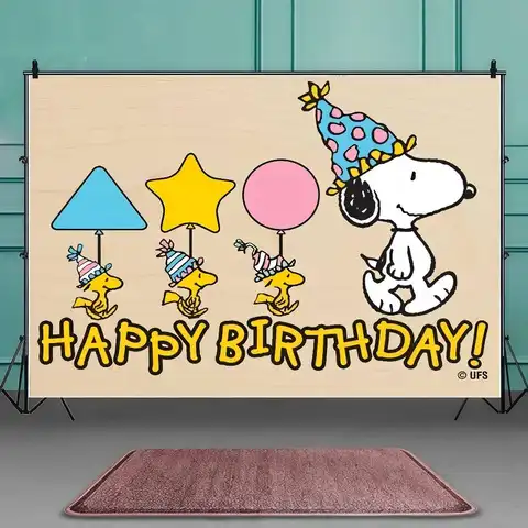 Dessin animé mignon Snoopyed thème fond pour la photographie lapin oeufs de pâques Vintage planche de bois enfants fête d'anniversaire décor décors
