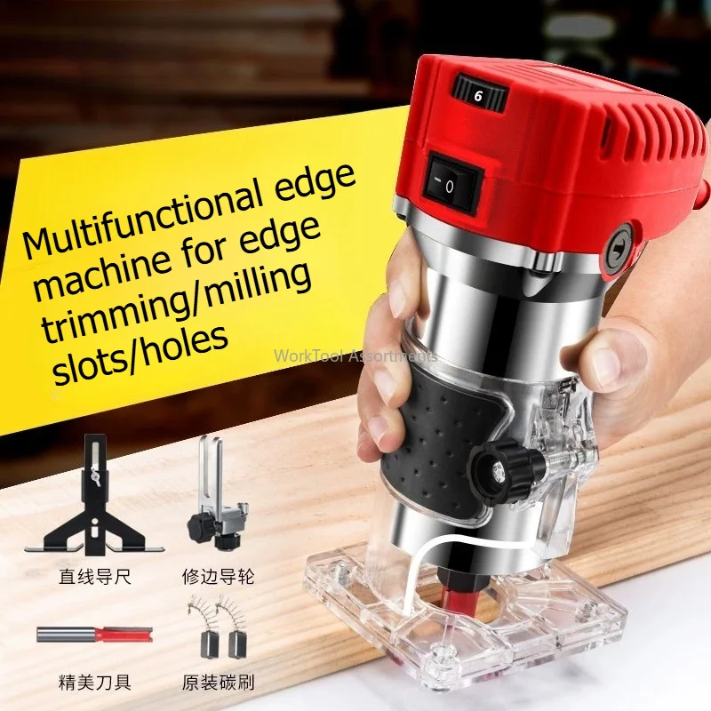 900W electric trim saw aluminum composite panel slotting machine woodworking router multi-function hole drilling cutting